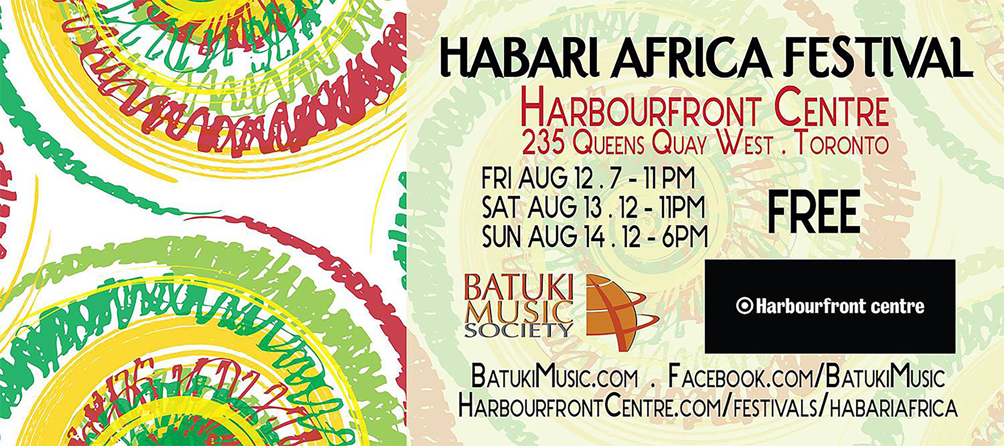 Schedule: Habari Africa Festival 2016