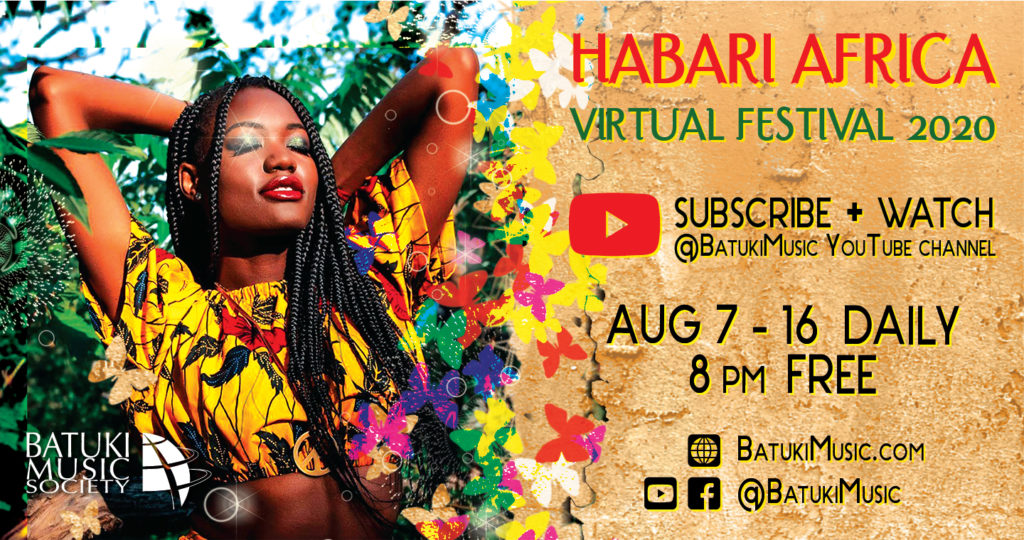 batuki music society toronto ontario canada africa african art culture artists nadine mcnulty otimoi oyemu habari concert virtual online youtube