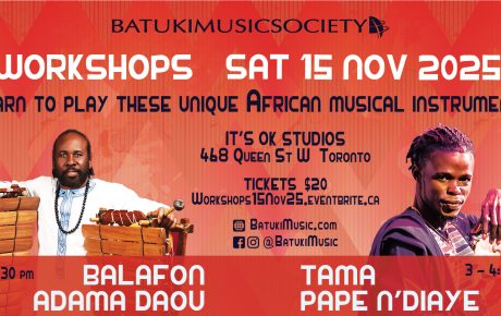 Workshops: Balafon with Adama Daou & Tama with Pape N’diaye: Nov 15, 2025