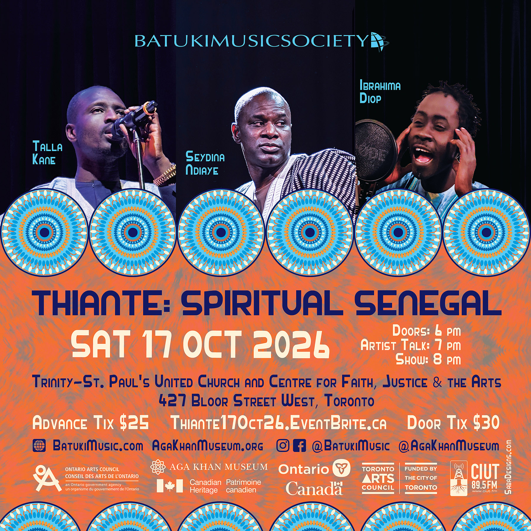 batuki music society toronto ontario canada africa african art culture artists nadine mcnulty otimoi oyemu habari concert aga khan museum ibrahima diop talla kane seydina ndiaye assane seck sadio sissokho pape ndiaye elage mbaye el hadji mbaye thiante spiritual senegal senegalese